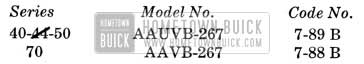 1951 Buick Stromberg Carburetor Identifcation Numbers