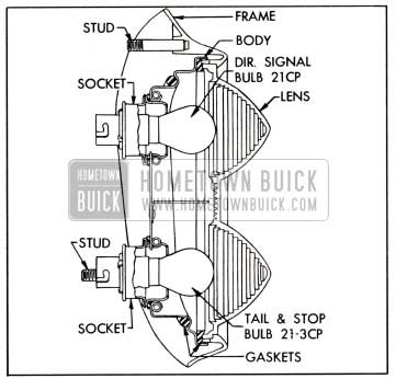 1951 Buick Tail Stop, and Signal Lamp-Series 40