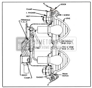 1951 Buick Tail, Stop and Signal Lamp-Series 50-70