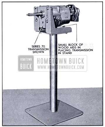 1951 Buick Transmission Supported in Stand