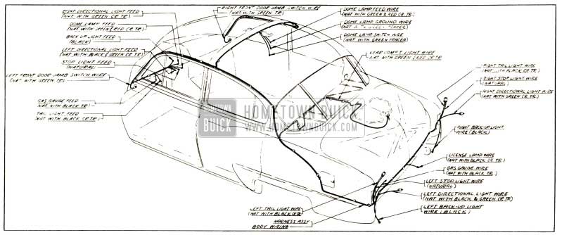 1952 Buick Body Wiring Circuit Diagram-Models 41, 41 D-Styles 4369, 4369D