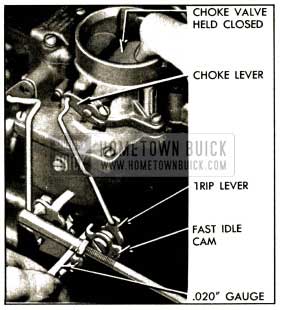1952 Buick Checking Carter Fast Idle Cam Clearance