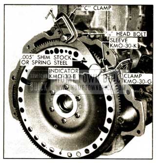 1952 Buick Checking Runout of Flywheel Face