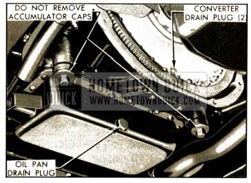 1952 Buick Dynaflow Transmission Drain Plugs