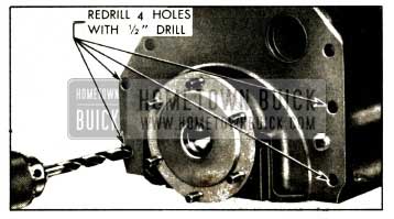 1952 Buick Enlarging Bolt Holes In Crankcase Flange