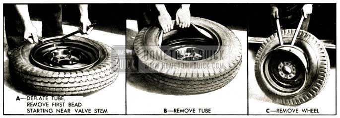 1952 Buick Removing Tire and Tube