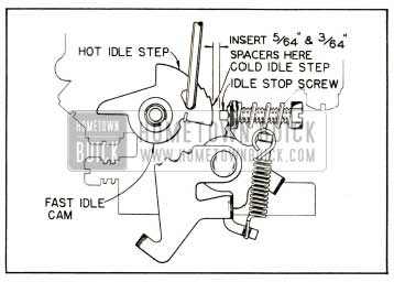 1952 Buick Spacer Between Idle Stop Screw and Fast Idle Cam