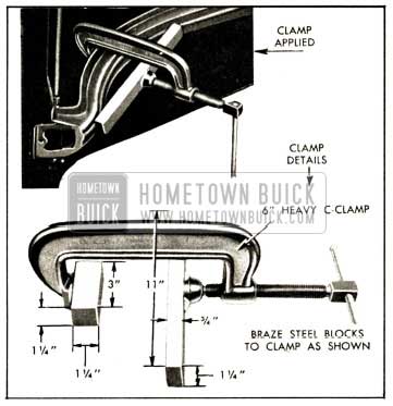 1952 Buick Straightening Hood Panel Reinforcement to Spread Hood