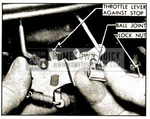 1952 Buick Throttle Rod Adjustment-Synchromesh