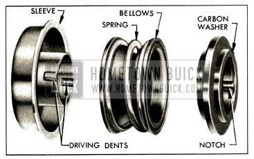 1952 Buick Water Pump Seal Disassembled