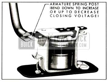 1953 Buick Adjustment of Horn Relay Closing Voltage