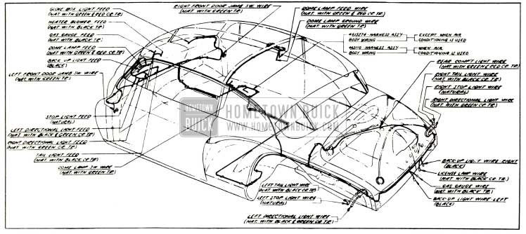 1953 Buick Body Wiring Circuit Diagram-Model 56 R- Style 4537