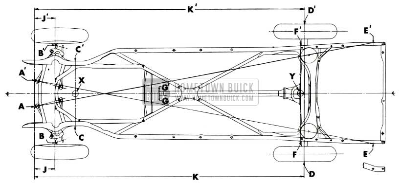 1953 Buick Checking Points for Frame and Suspension Alignment