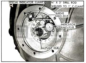 1953 Buick Checking Run-Out of Converter Pump Hub