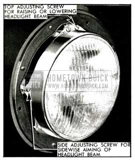 1953 Buick Headlamp Aiming Adjustments