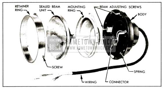 1953 Buick Headlamp Disassembled