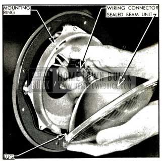 1953 Buick Installation of Head lamp Sealed Beam Unit