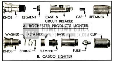 1953 Buick Optional Types of Cigar Lighter