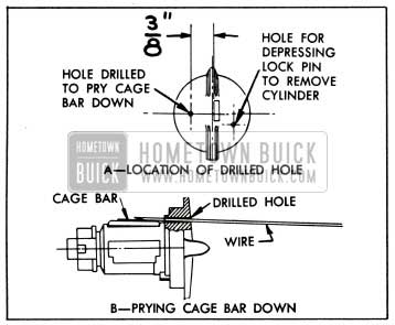 1953 Buick Removing Lock Cylinder having a Lose Cage Bar