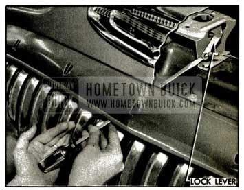 1953 Buick Unlocking Hood with Screwdriver