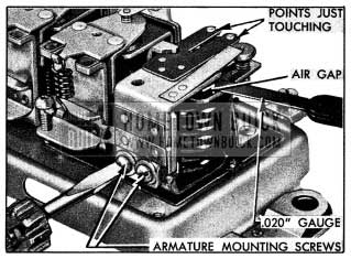 1954 Buick Adjustment of Cutout Relay Air Gap