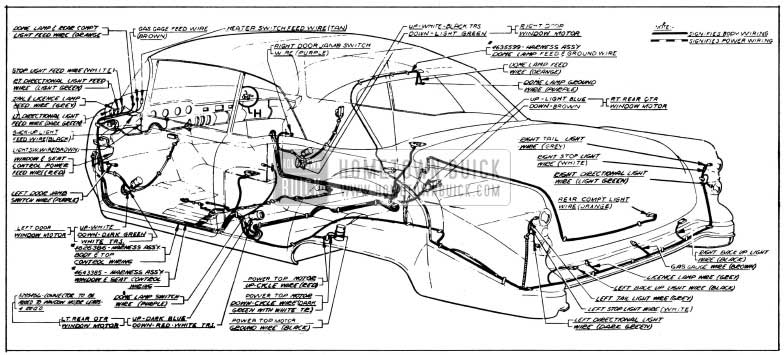 1954 Buick Body Wiring Circuit Diagram-Model 76C-Style 4767X