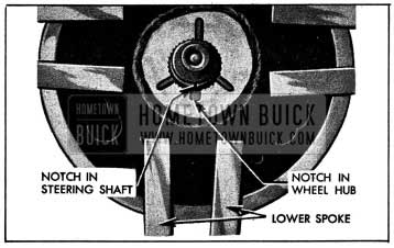 1954 Buick Location Marks on Steering Shaft and Wheel