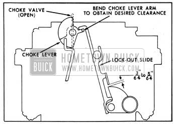 1954 Buick Lock-Out Slide Clearance With Choke Valve Open