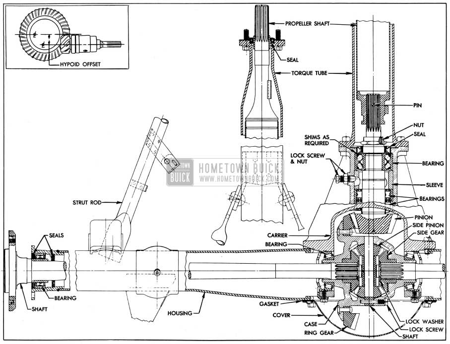 1954 Buick Rear Axle Assembly