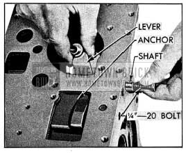 1954 Buick Removing Reverse Band Operating Lever and Shaft