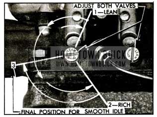 1955 Buick Adjustment of Idle Needle Valves