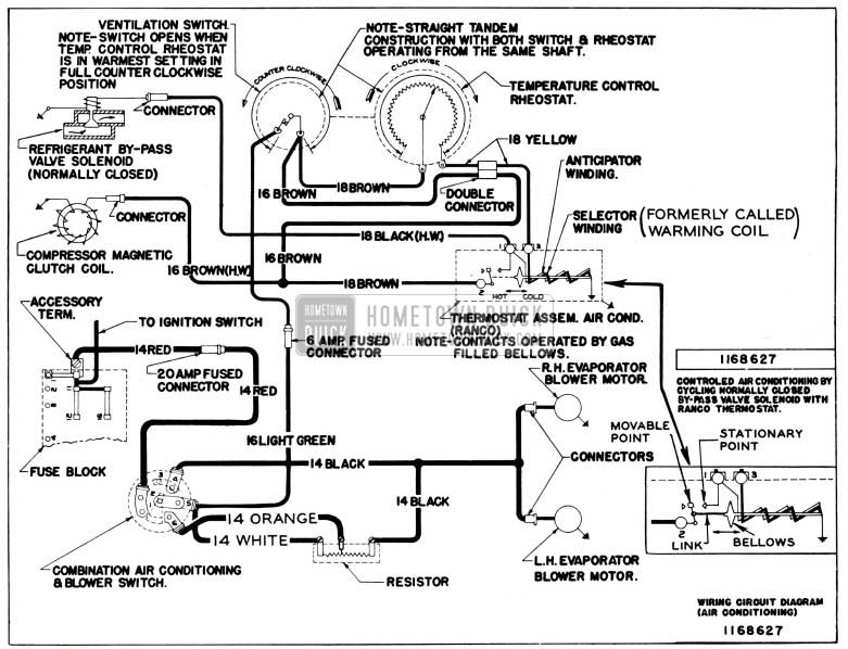 1955 Buick Air Conditioning Wiring Circuit