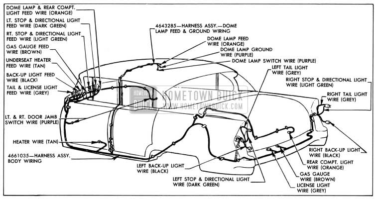 1955 Buick Body Wiring Circuit Diagram-Model 41-Style 4469