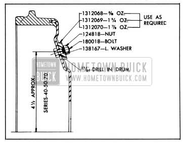 1955 Buick Brake Drum Balance Weights-Service Application