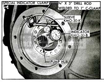 1955 Buick Checking Run-Out of Converter Pump Hub