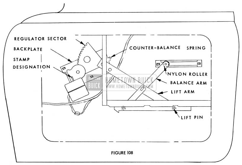 1955 Buick Electric Window Regulator Assembly