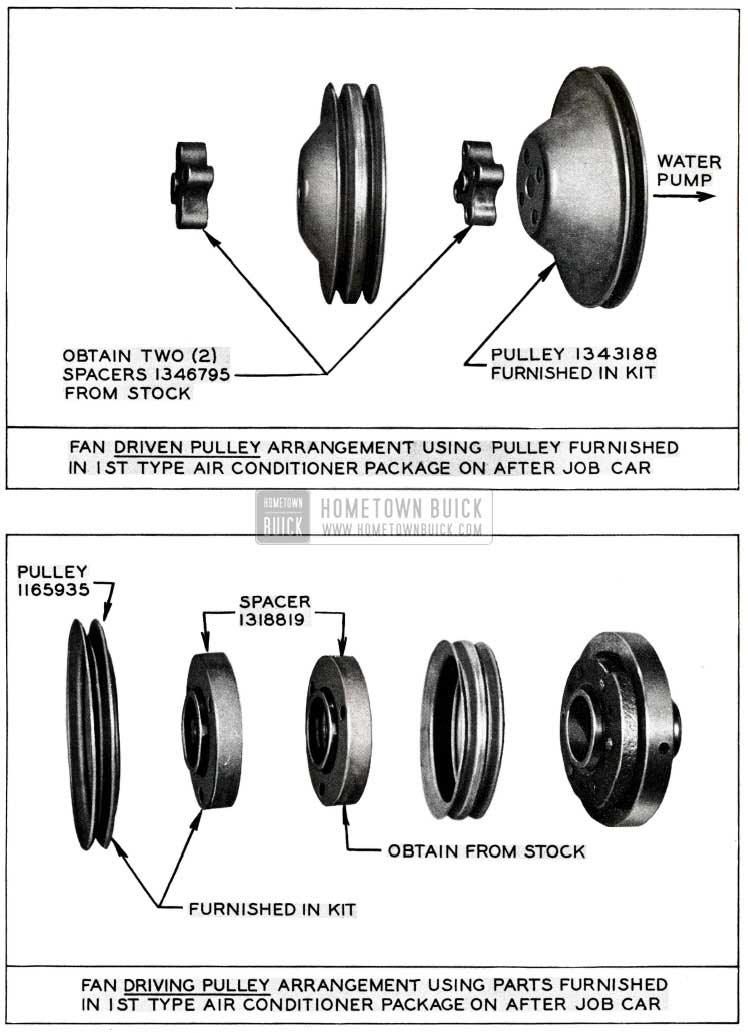 1955 Buick Fan Driven Pulley Arrangement