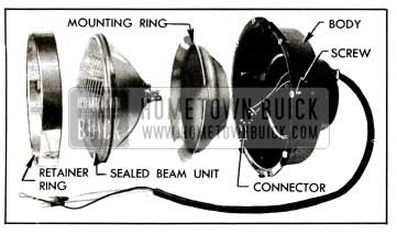 1955 Buick Headlamp Disassembled