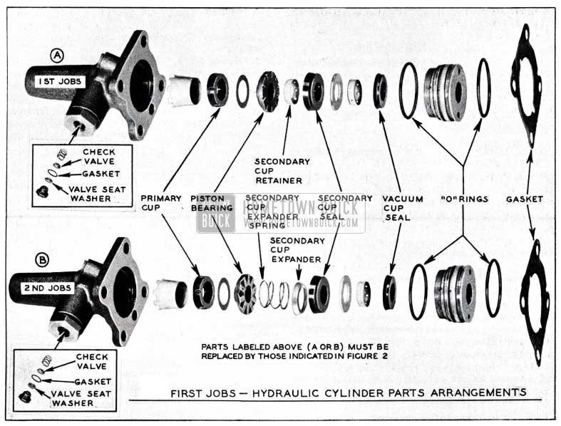 1955 Buick Hydraulic Brake Cylinder Parts
