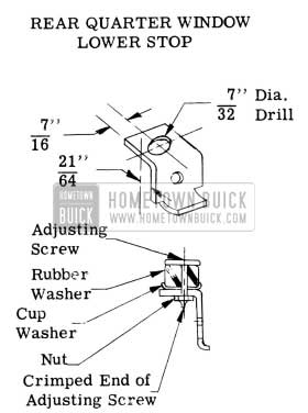 1955 Buick Rear Quarter Window Lower Stop