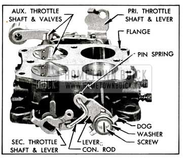 1955 Buick Throttle Parts on Body Flange