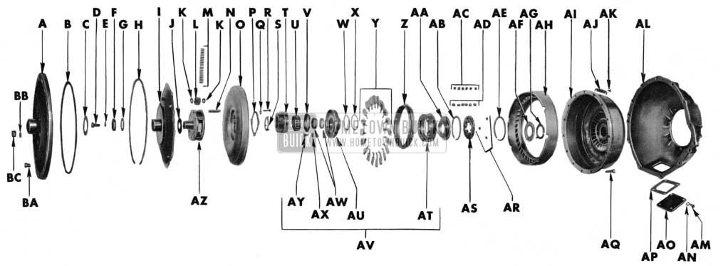 1955 Buick Torque Converter-Exploded View