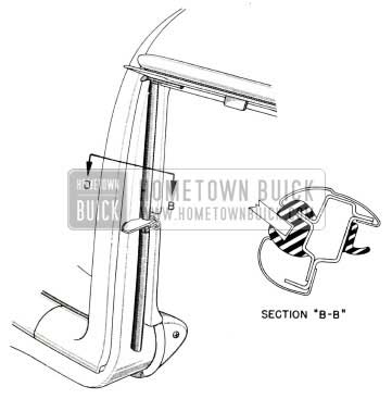 1955 Buick Window Door Hinge Pillar Weatherstrip