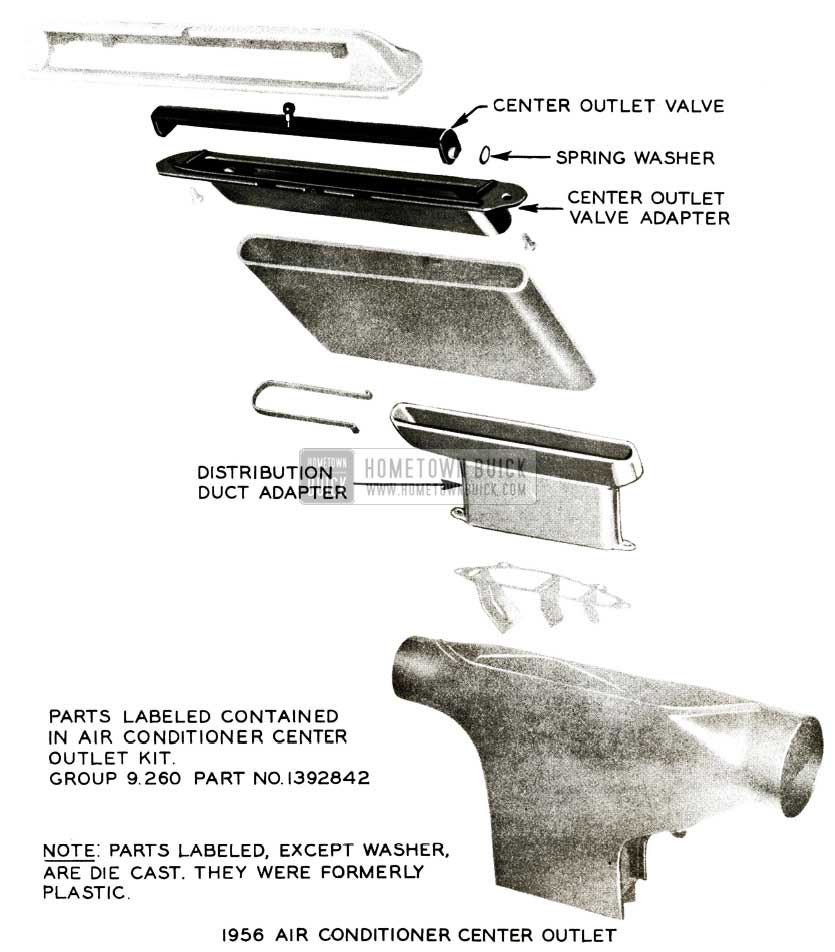 1956 Buick Air Conditioner Center Outlet