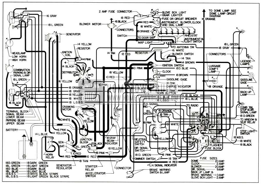 1956 Buick Chassis Wiring Diagram-Dynaflow Transmission