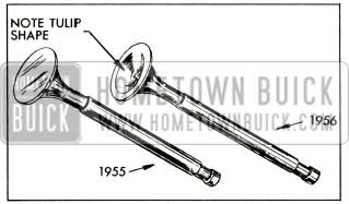 1956 Buick Comparison 1955 and 1956 Exhaust Valves