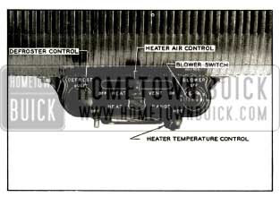 1956 Buick Heater and Defroster Controls