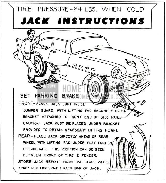 1956 Buick Jack lnstructions