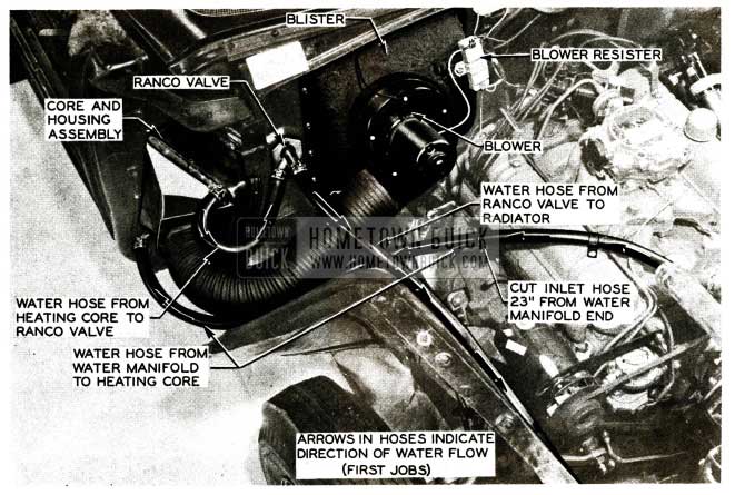 1956 Buick Water Hose from Ranco Valve to Radiator