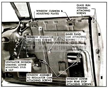 1957 Buick Front Door Window and Window Regulator